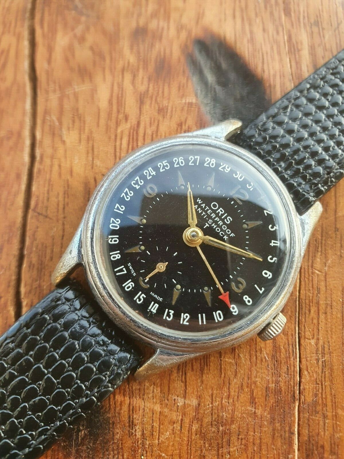 Vintage Oris Pointer Date Original Black Tritium Dial cal.583 KIF