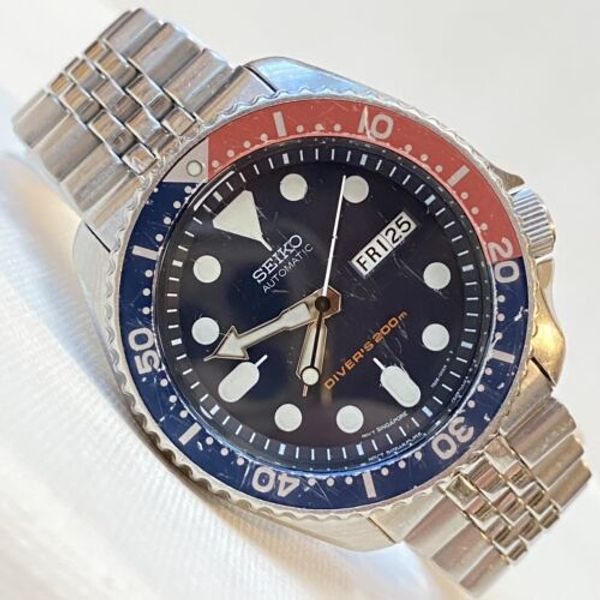 Seiko Automatic Pepsi Scuba Diver's Men's Day/Date Watch Singapore 7S26 ...