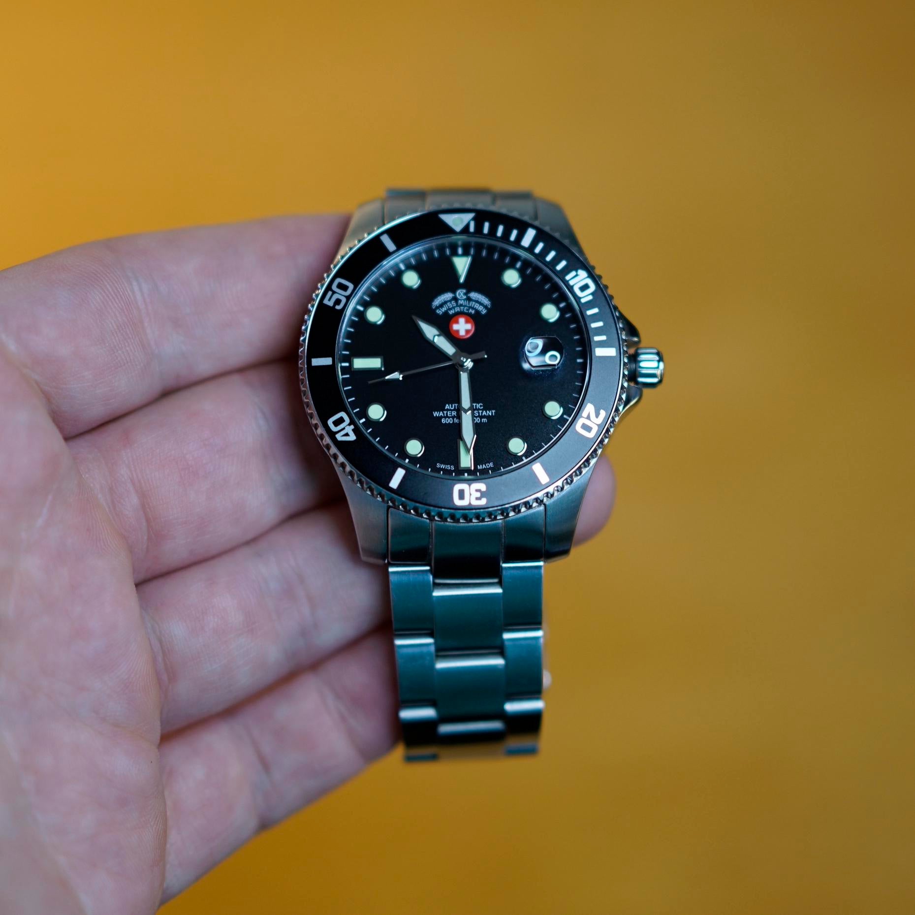 WTS CX Charmex Swiss Military Invincible Dive Watch Sapphire