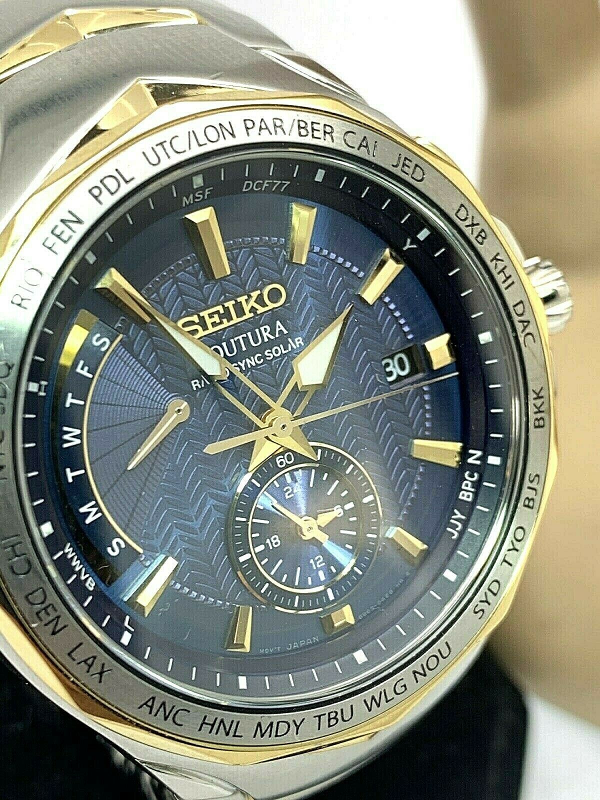 Seiko Coutura Radio Sync Solar Stainless Steel Two Tone Men's