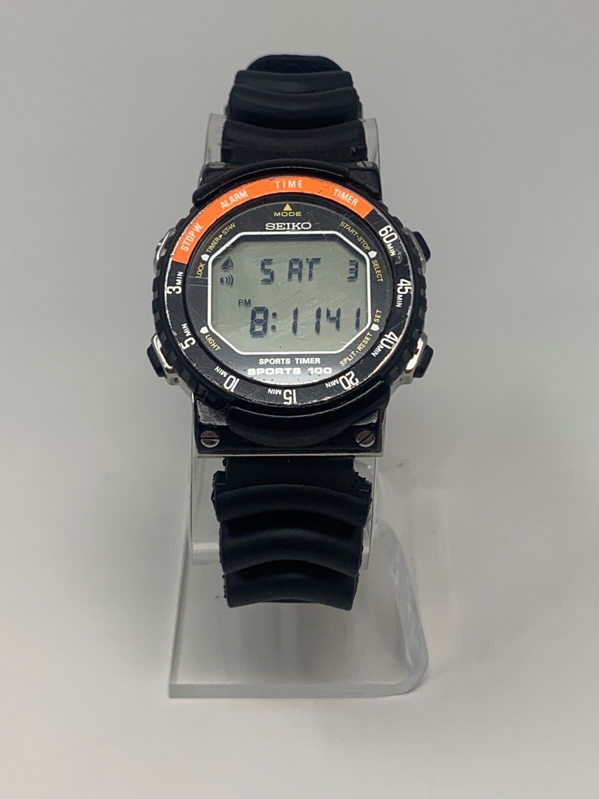 RARE VINTAGE Seiko Yacht Sport Timer Watch A827-6029 Digital 100M