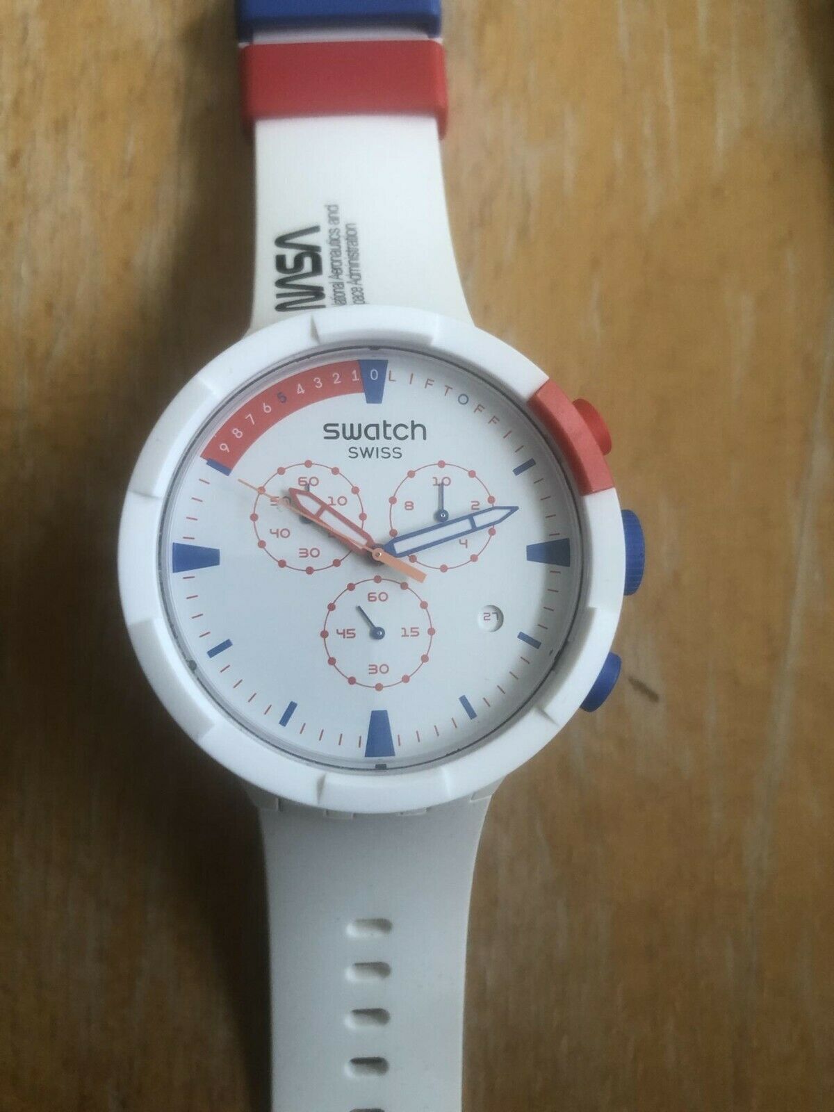 Swatch X NASA SB04Z400 Extravehicular bioceramic watch white
