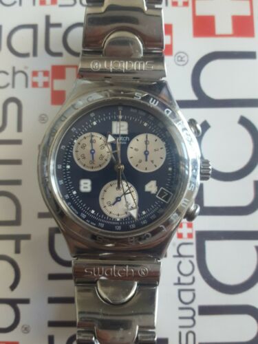 swatch irony chrono stainless steel