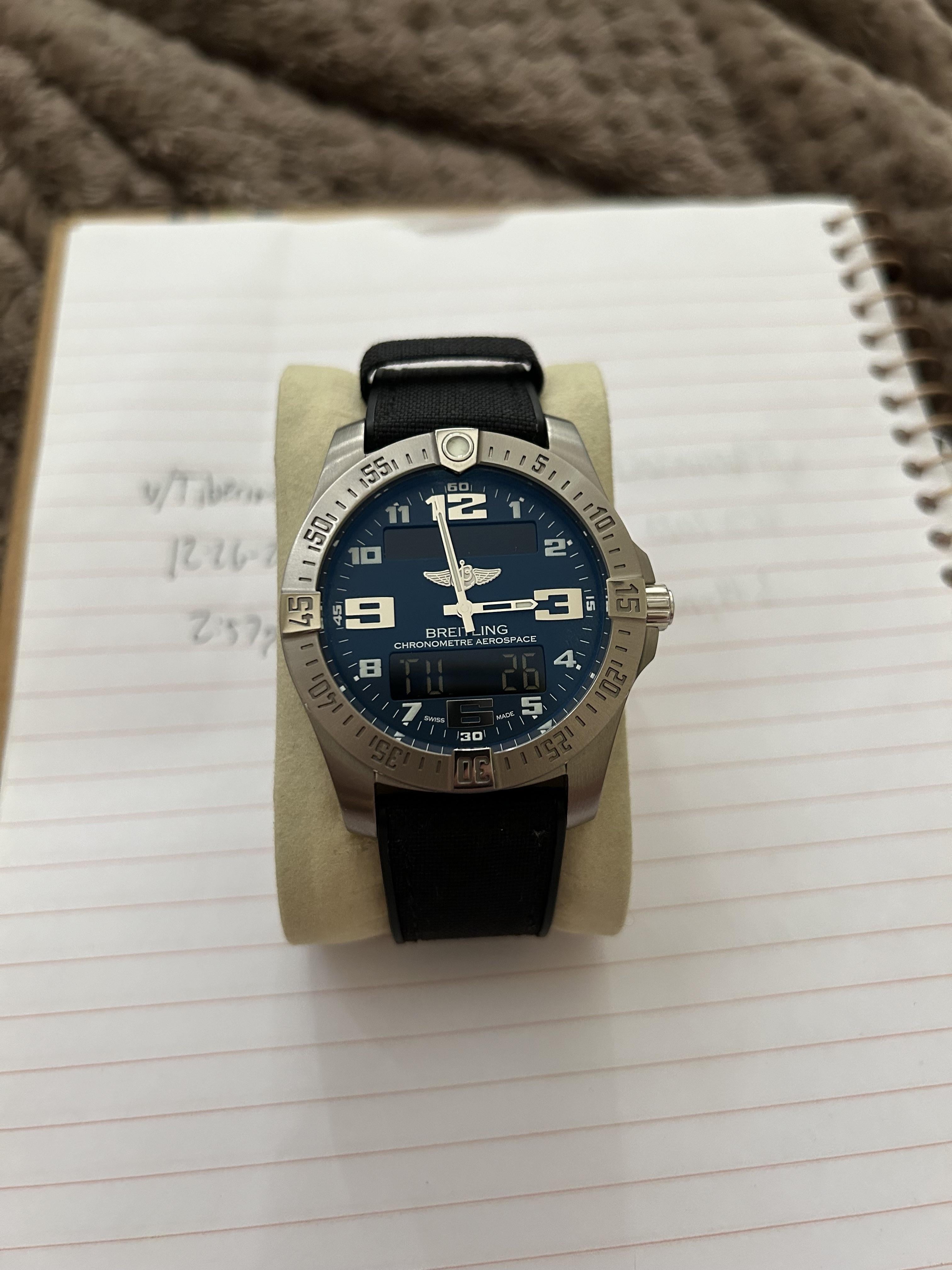 Breitling aerospace evo hot sale rubber strap