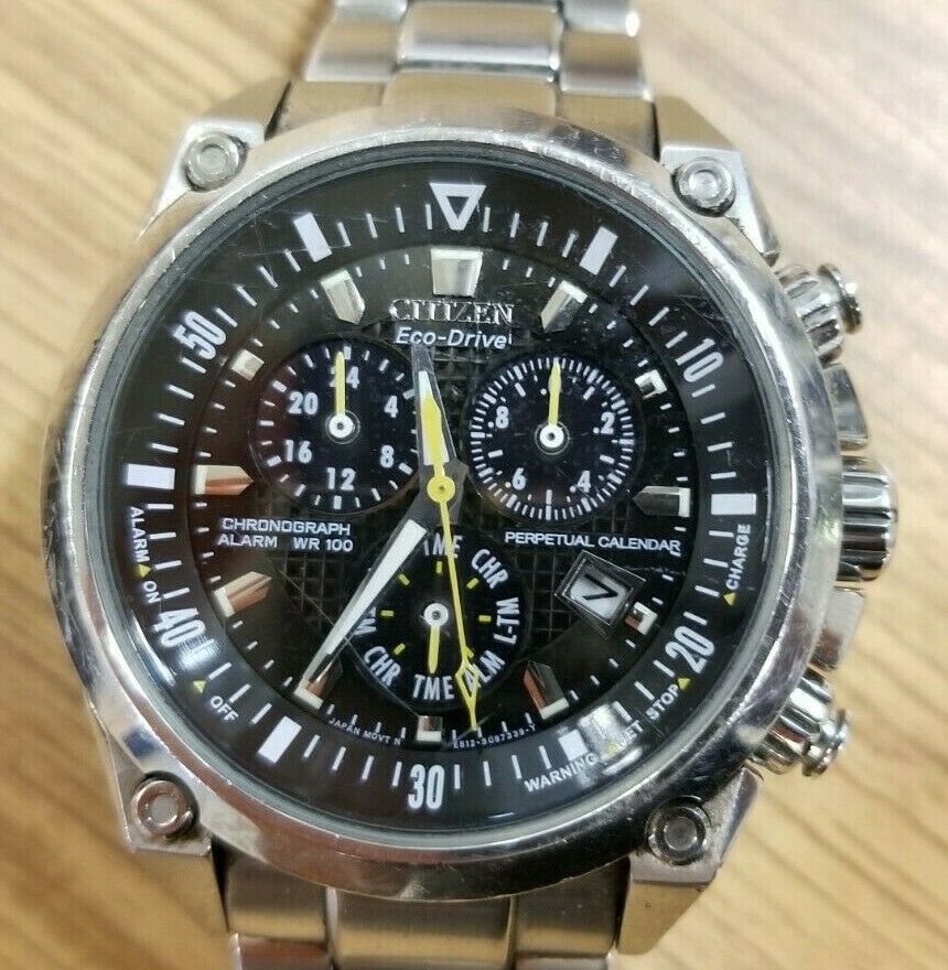 Citizen e812-s087339-y Eco Drive Chronograph Perpetual Calendar