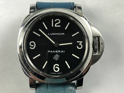 Panerai Luminor OP 6834 Base Logo Manual Wind 47mm Mens Crocodile