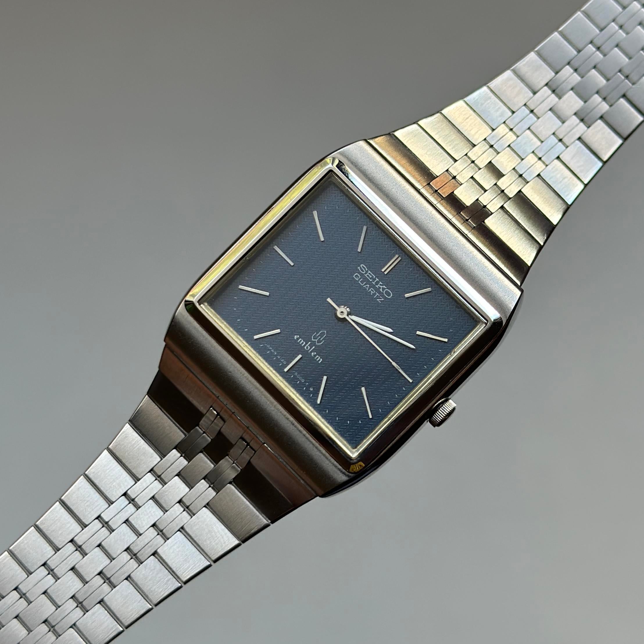 WTS] 1976 Seiko Emblem 4120-5020 – Textured Deep Blue Dial