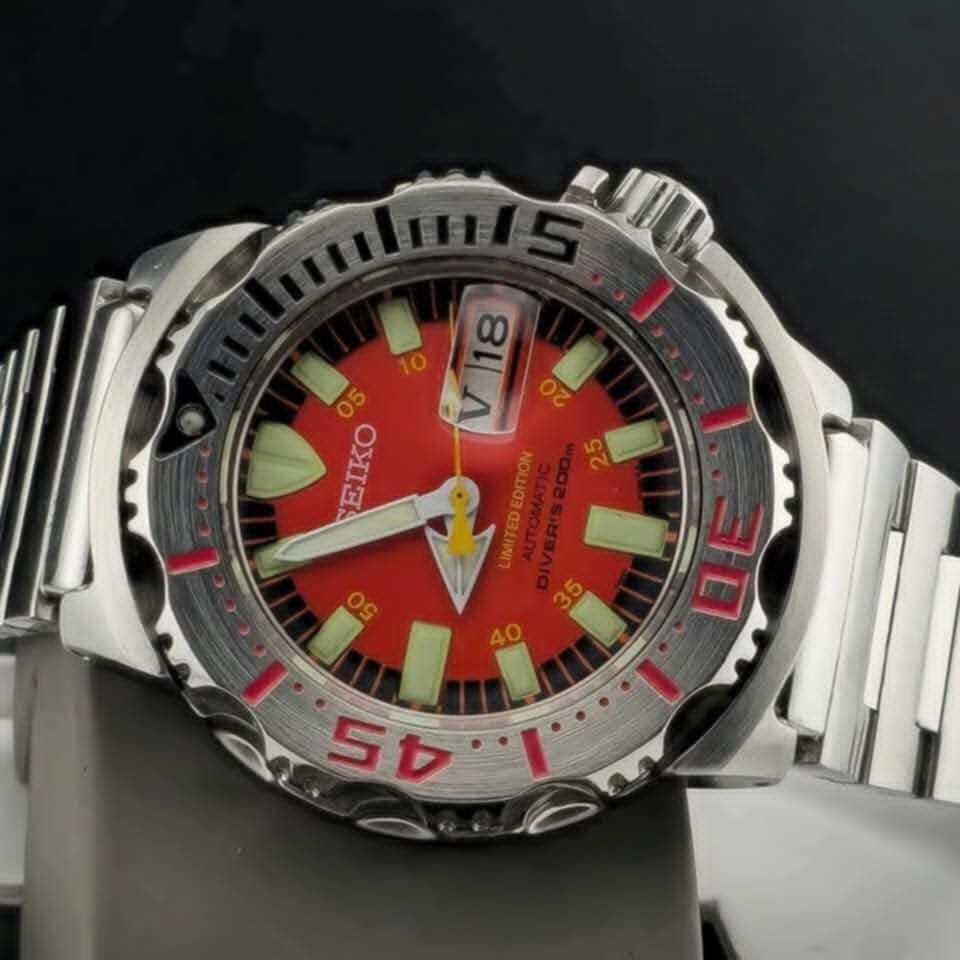 時間限定即決‼ 90s insane uk製 当時物 オリジナル ストロベリー Seiko 1st Generation Red Monster Limited Edition SKZ243 Price as