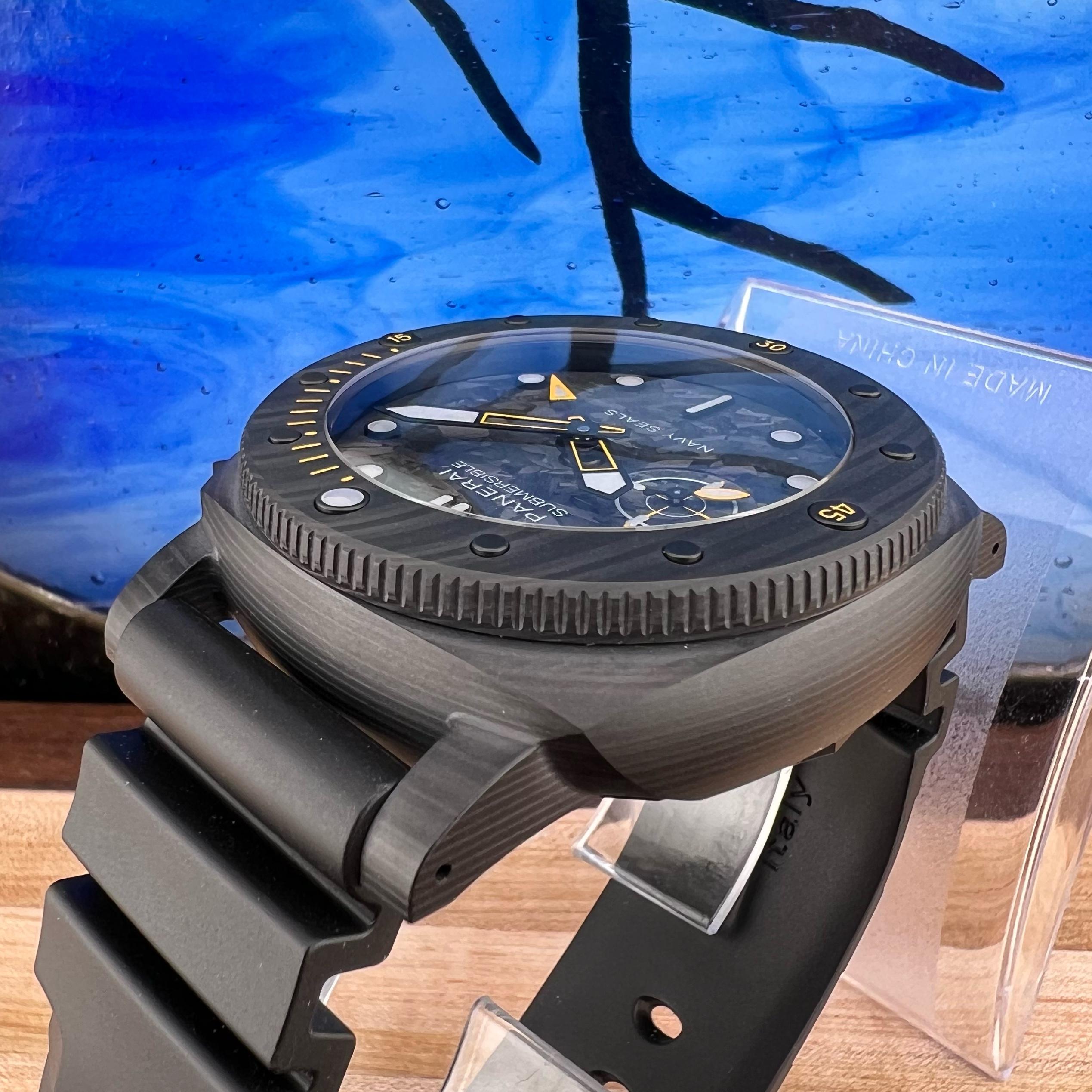 FS Panerai PAM01324 Navy SEALs Submersible GMT Carbotech 44mm