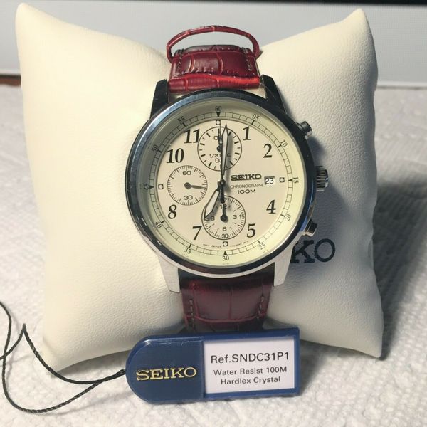 Seiko SNDC31 Quartz Chronograph, Beige Face, EC | WatchCharts