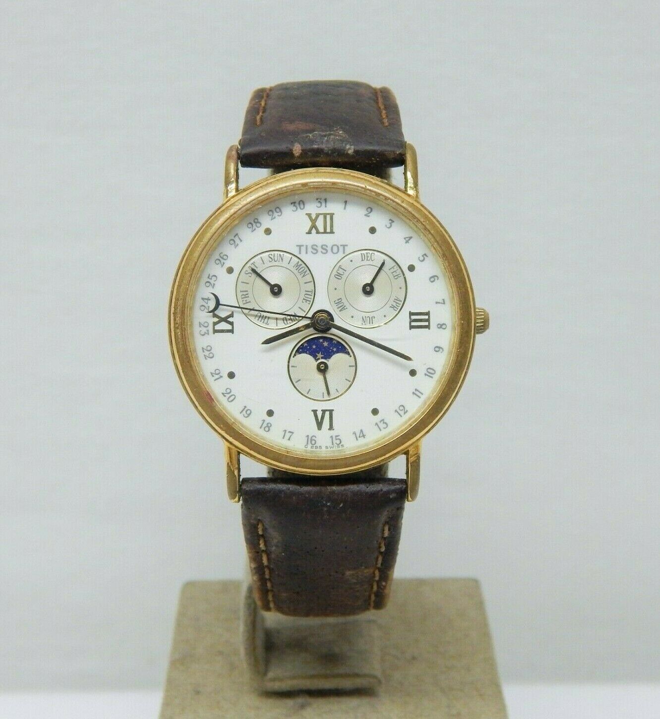 VINTAGE TISSOT C295 TRIPLE DATE MOON PHASE WATCH FOR