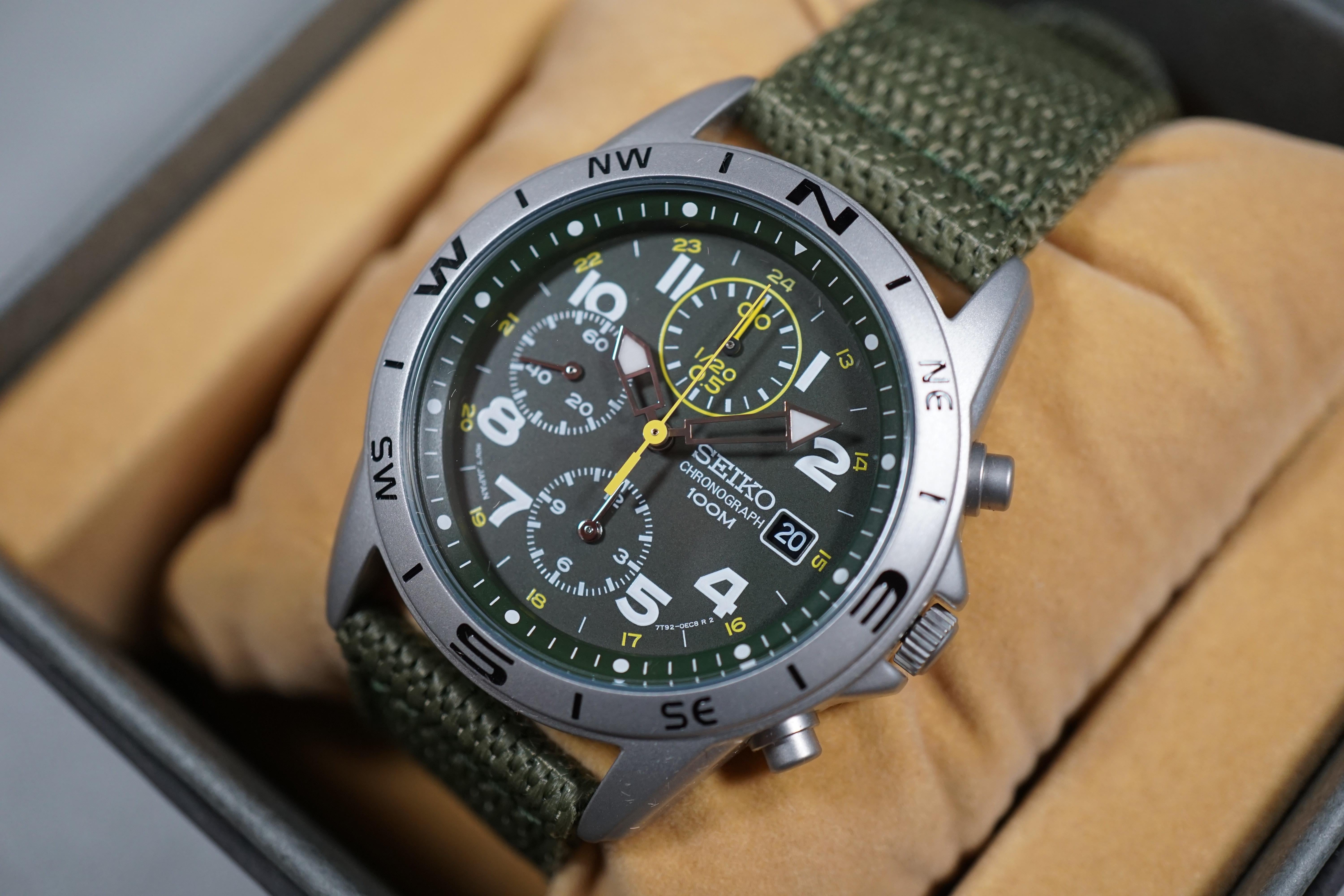 Seiko military best sale chronograph watch