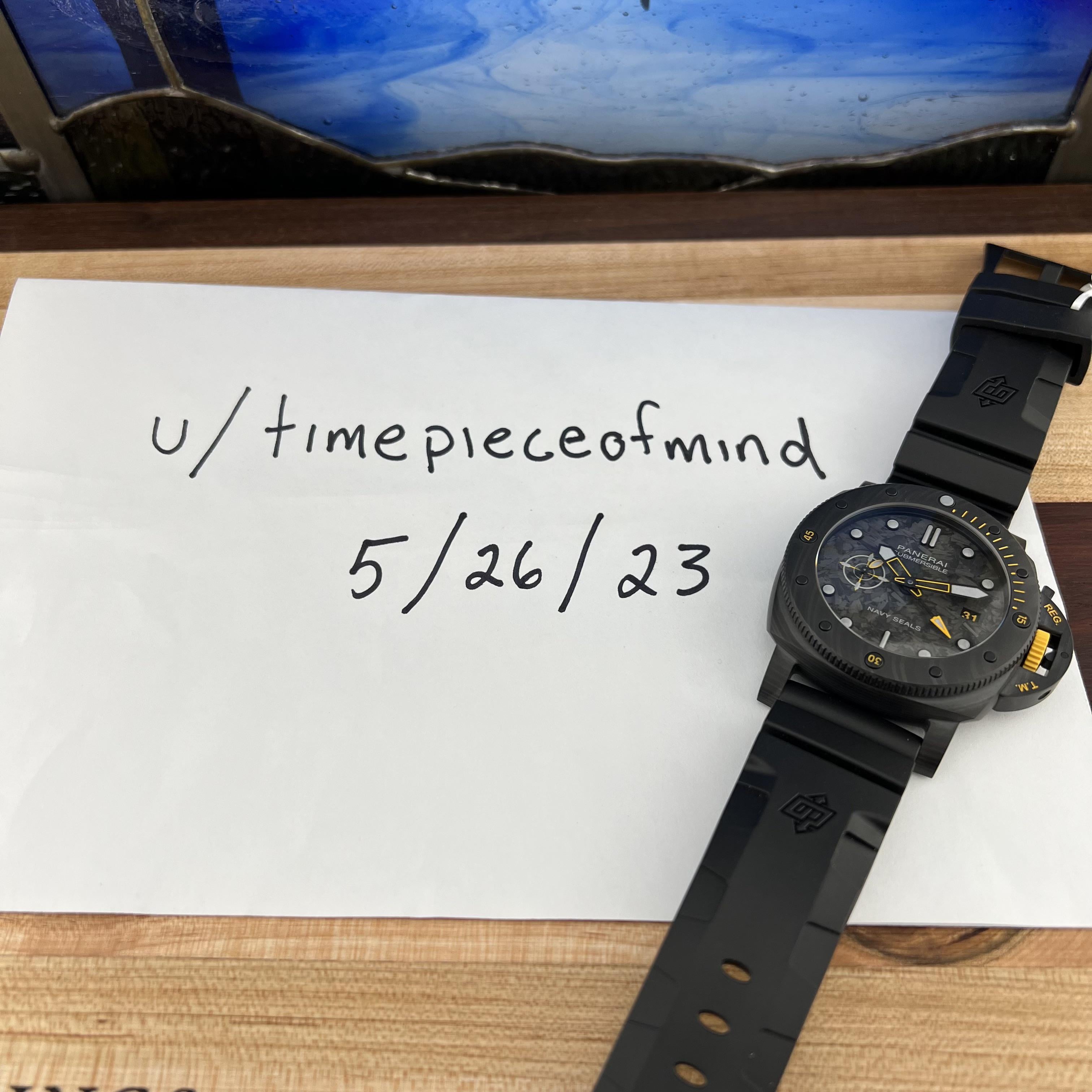 WTS Panerai PAM01324 Navy SEALs Submersible GMT Carbotech 44mm