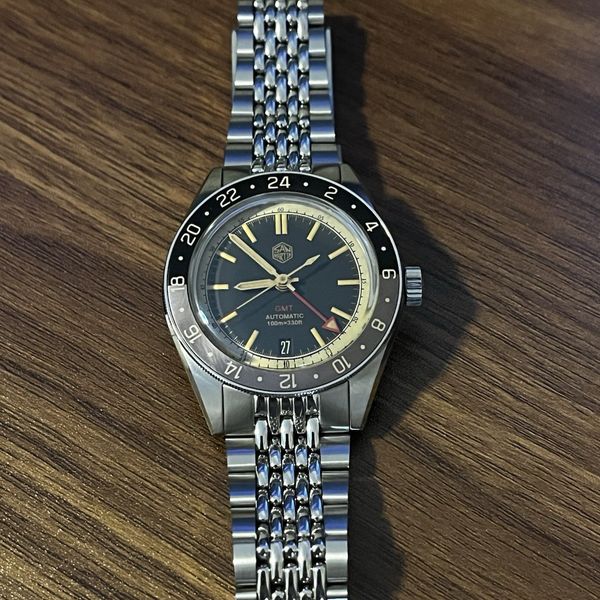 Sn0116 San Martin SN0116-G V6 GMT Automatic Retro Watch 39.5mm | WatchCharts ...