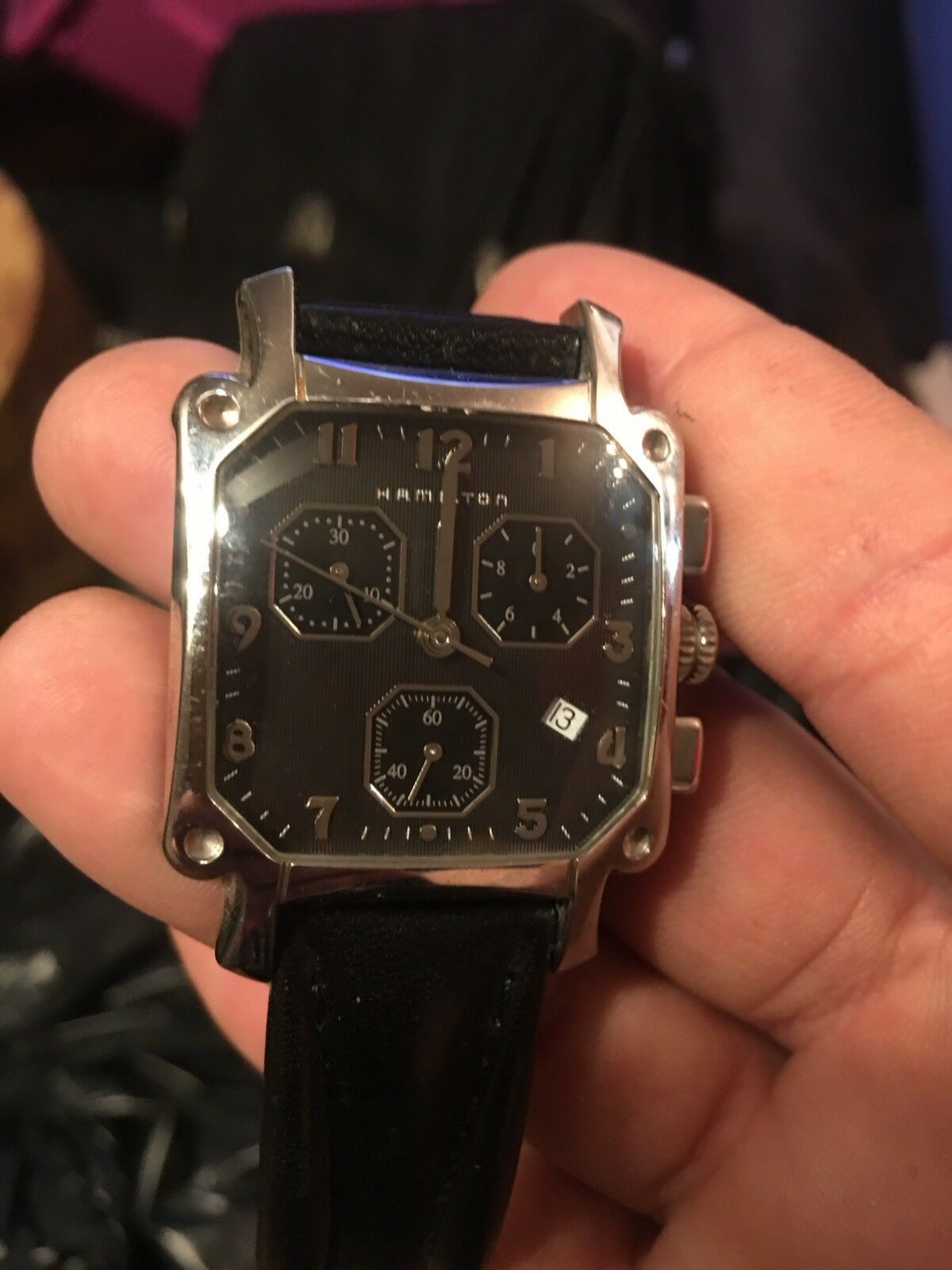 HAMILTON 6319 Lloyd Chronograph Swiss Made Leather Wrist Watch