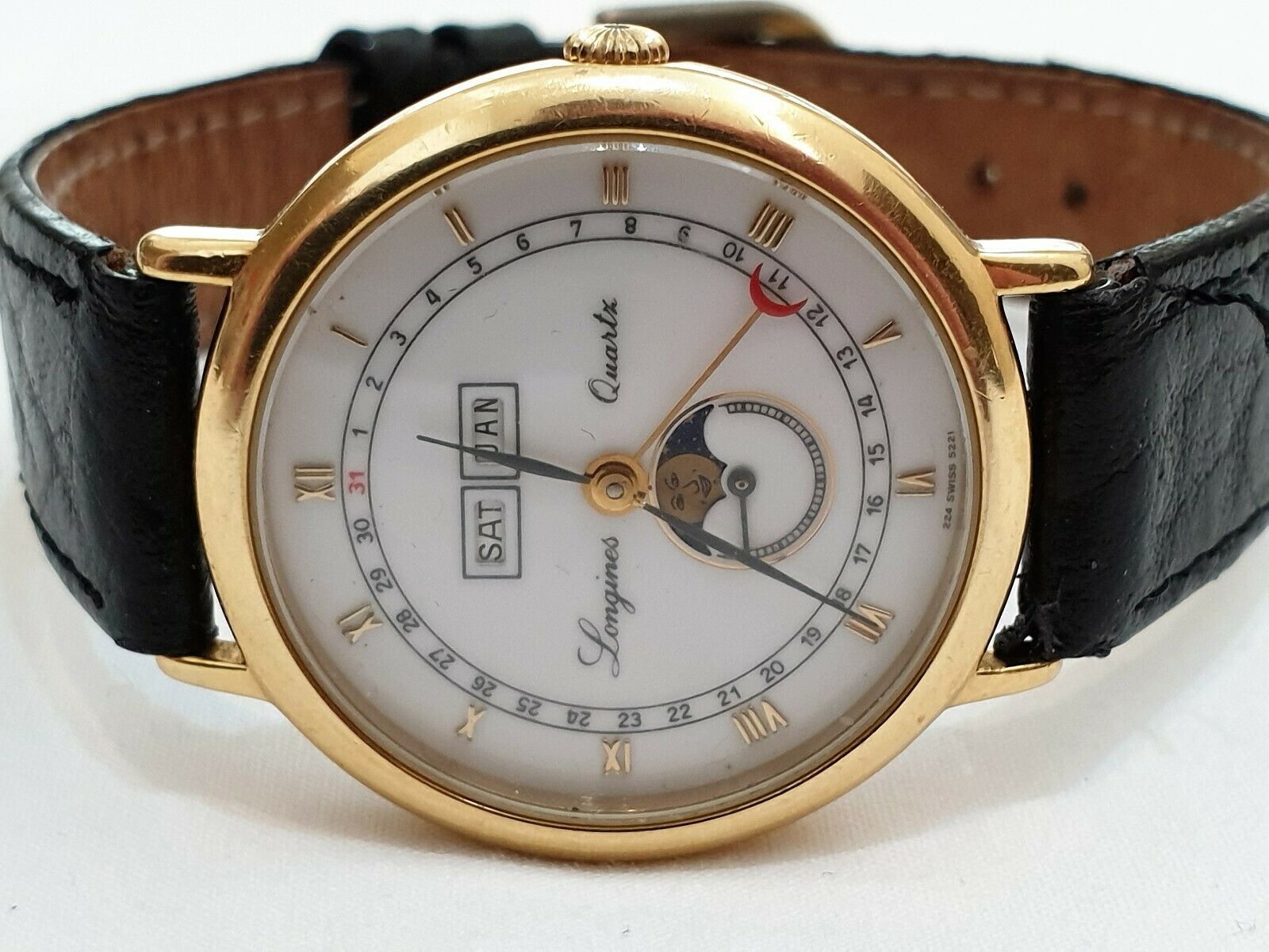 Longines Charleston 5221 4 Rare Multi Calendar Moon Phase Watch