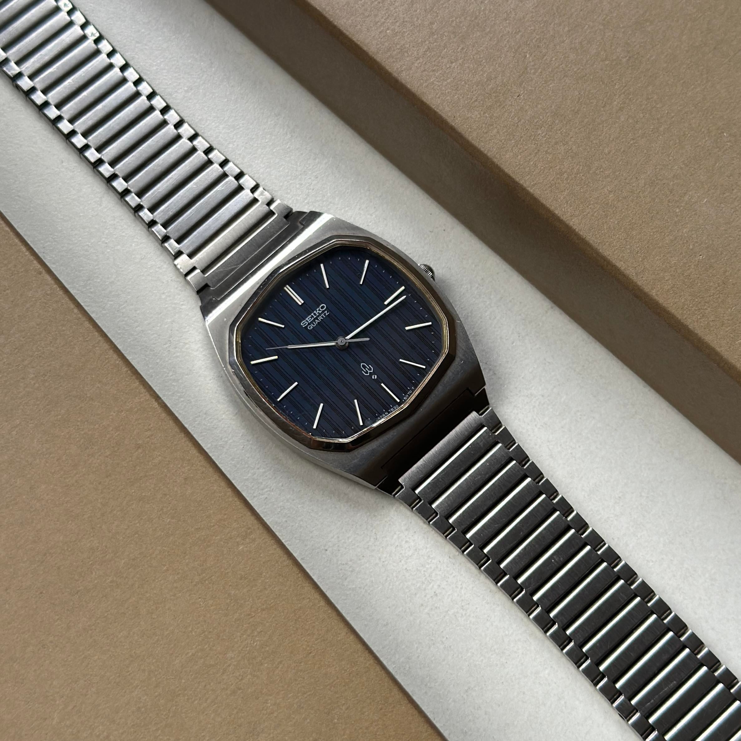 WTS] Rare 1977 Seiko Deep Blue Pinstripe Dial (7830-5060) $360 