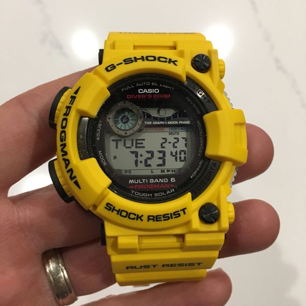 Casio G Shock Frogman Gwf 1000 With Lightning Yellow Resin