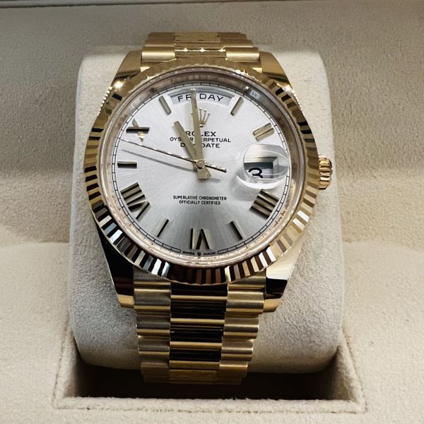 FS: ROLEX DAY DATE SILVER ROMAN DIAL 18K YELLOW GOLD PRESIDENTIAL 2022 ...