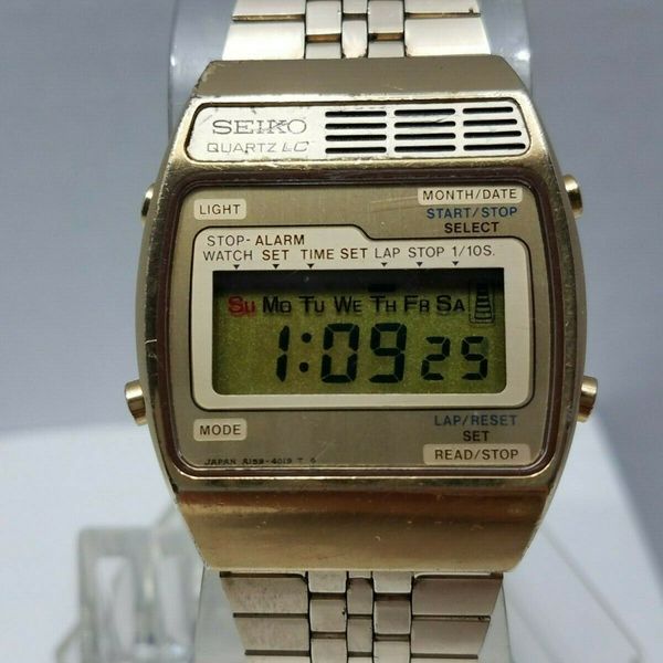 Vintage Seiko A159-4029-G LCD Digital Quartz Watch in Gold - Works -New  Battery | WatchCharts