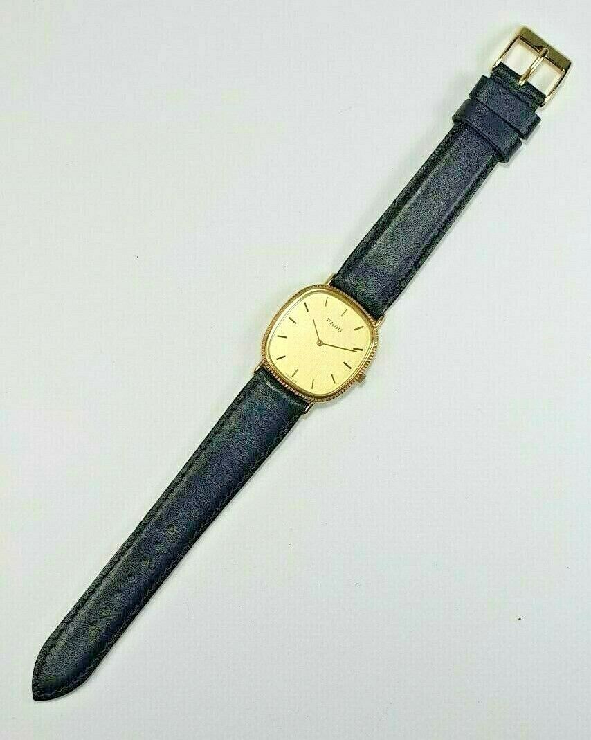 Rado 204.3610.2 Plaque G 10M Quartz Mens 30mm Gold Swiss Quartz
