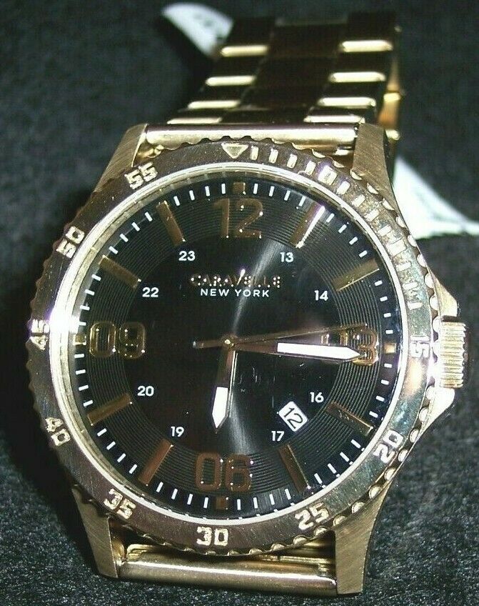 Caravelle men's watch face. cheapest Gold hands and number indicators. Sold as is