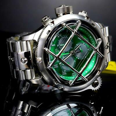 Invicta Russian Diver Nautilus Caged Swiss Mvt Steel Green 52mm