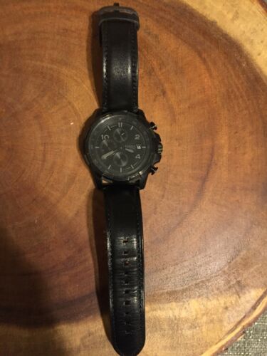 FOSSIL FS5133 Men s Watch Chronograph Black Dial Black Leather