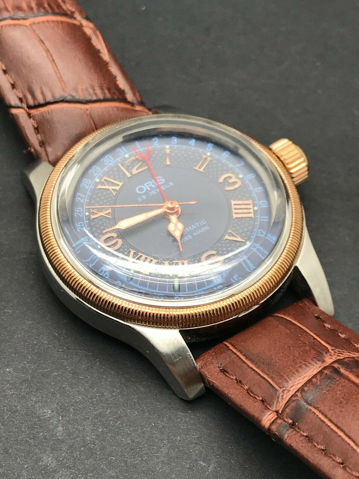 Oris Big Crown Pointer Date Automatic Blue Dial 25 Jewels