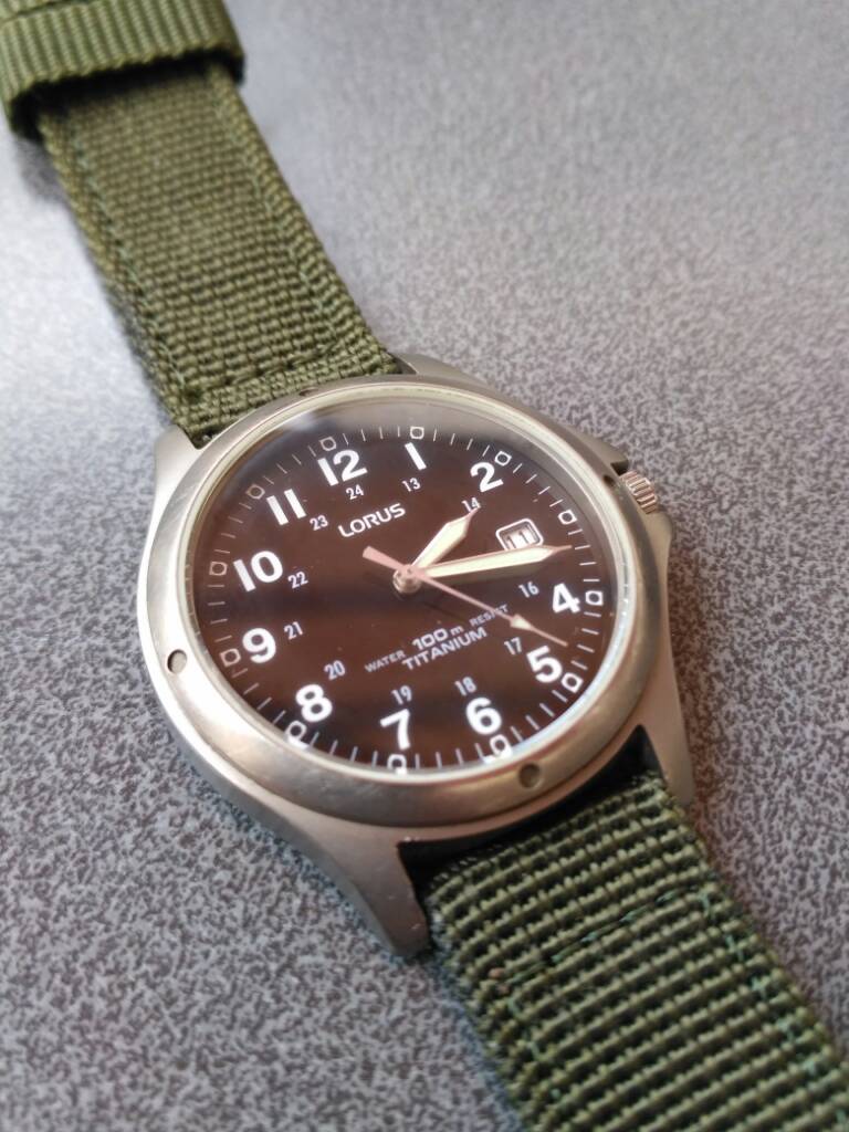 lorus titanium military watch