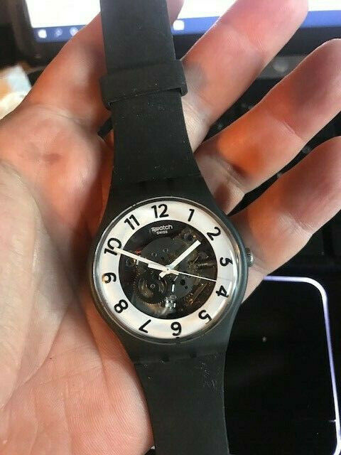 Swatch Watch Originals Archi-Mix Skeletor Black Silicone 41mm