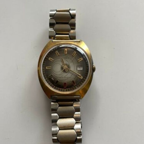 70’s Vintage Timex orbit Watch Stainless Steel Date