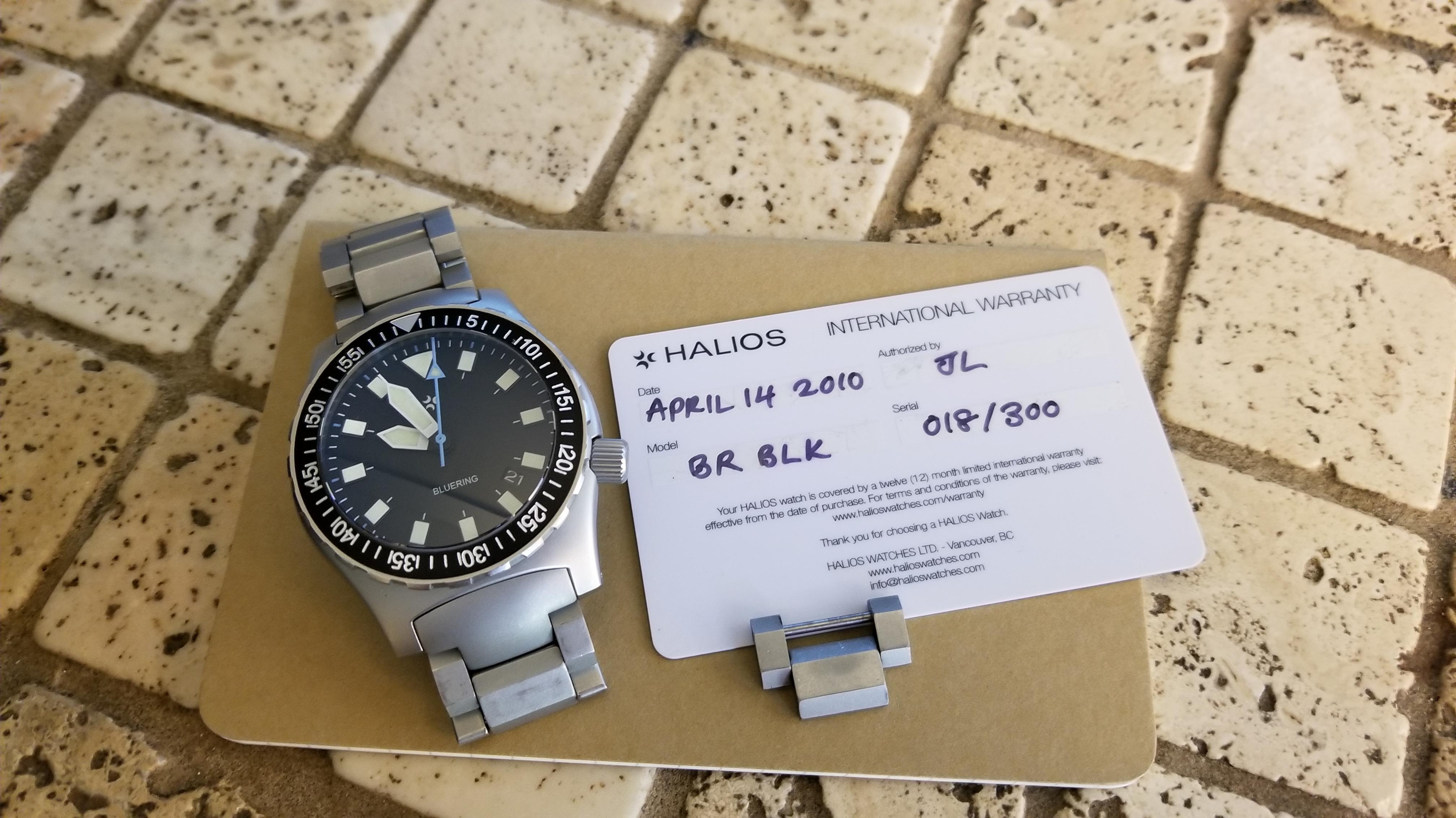 FS Halios Bluering Black dial blasted SII NE15 movement