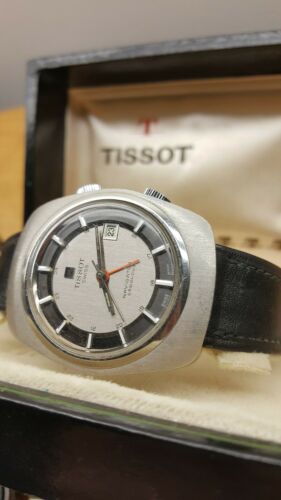 Vintage TISSOT Navigator Sonorous Men s ALARM Watch Strap Box