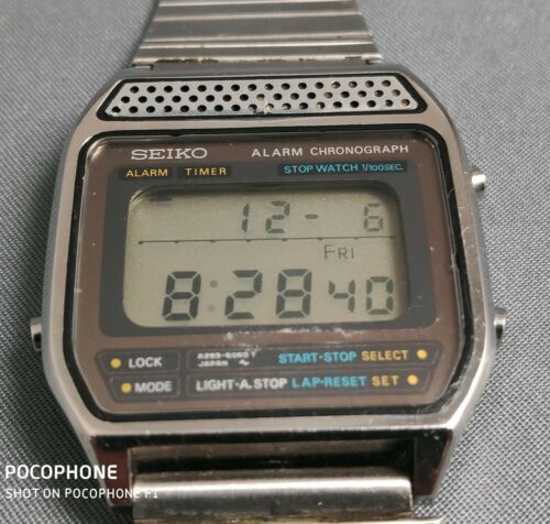 Vintage Seiko Digital Alarm Chronograph A259-5050 Men's Watch