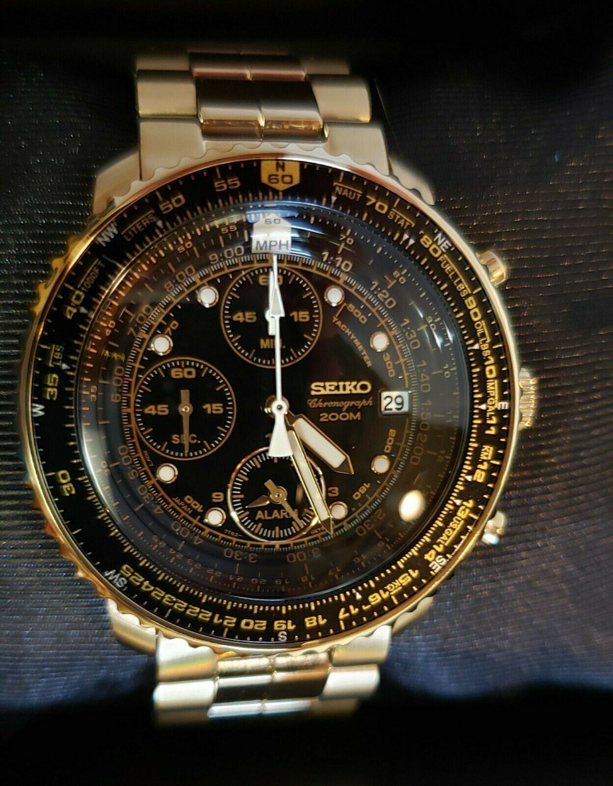 seiko flightmaster gold