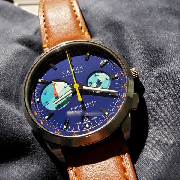 Farer Cobb chronograph on leather - $1500 | WatchCharts Marketplace