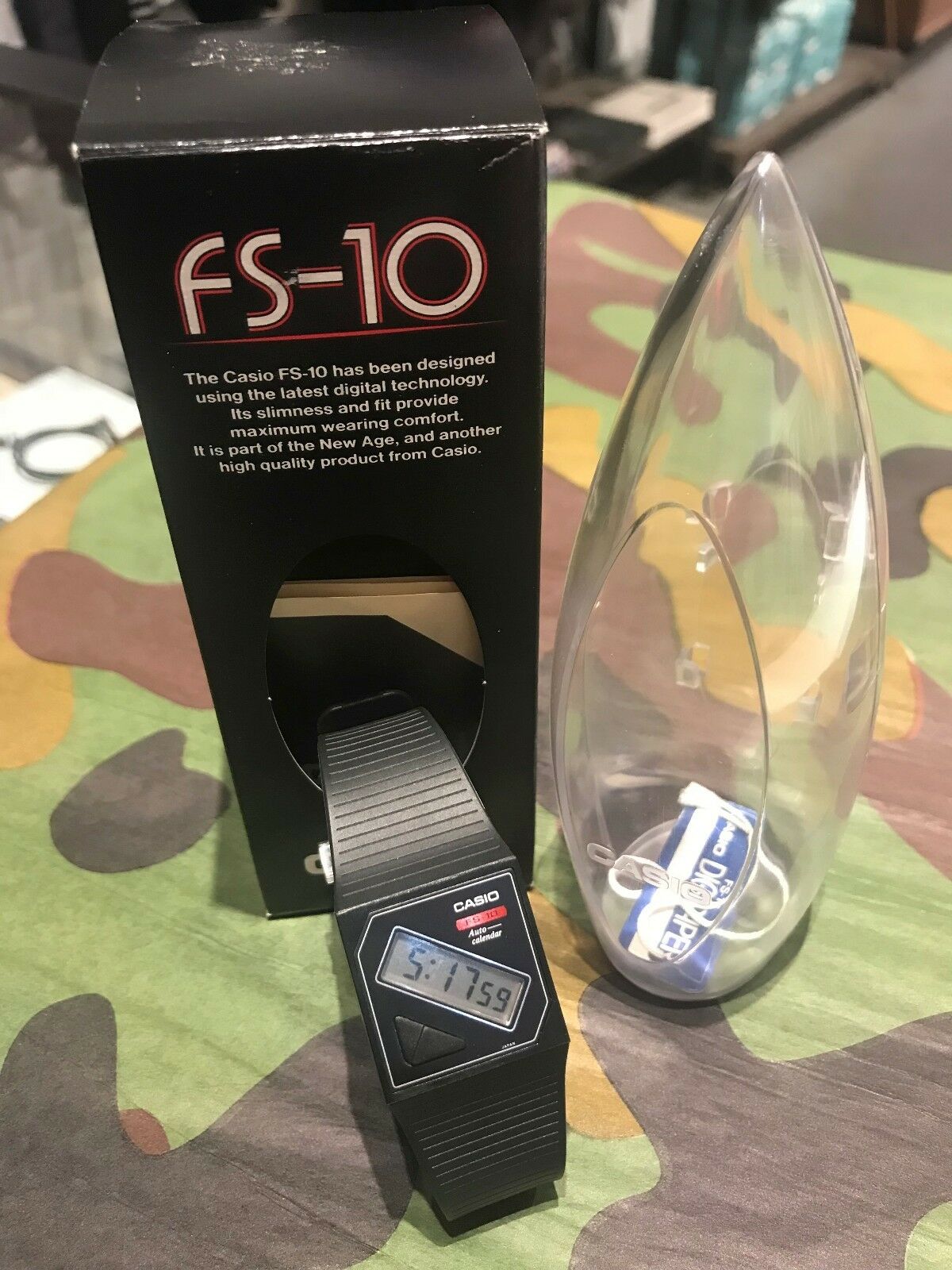 レア Casio FS-10 Pela デジタル腕時計 1980s NEW in Box Vintage Casio PELA FS-10 Digital Film Watch