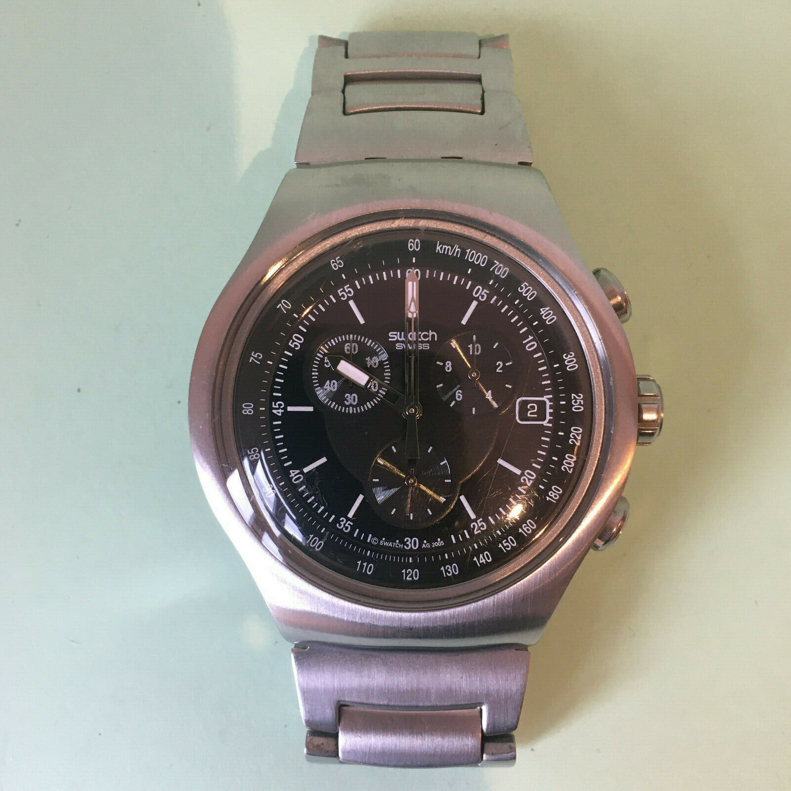 SWATCH WATCH - THE MOONSCOPE (2005) - IRONY - CHRONO - YOS400G