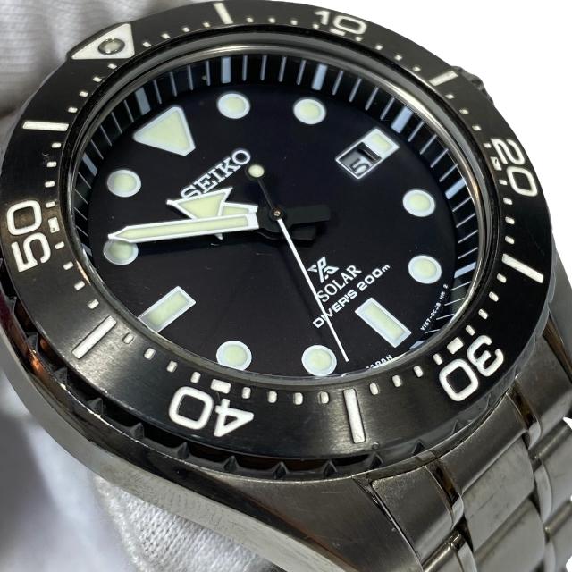 Seiko V157-0BN0 Prospex Diver Scuba watch watch silver black dial