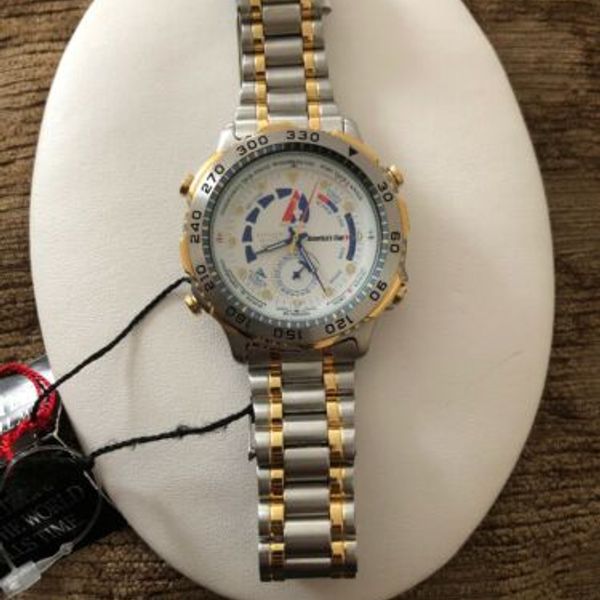 CITIZEN America's Cup '92 腕時計 1992 Citizen Quartz WR100 America's Cup Yacht Men's Multi-Function