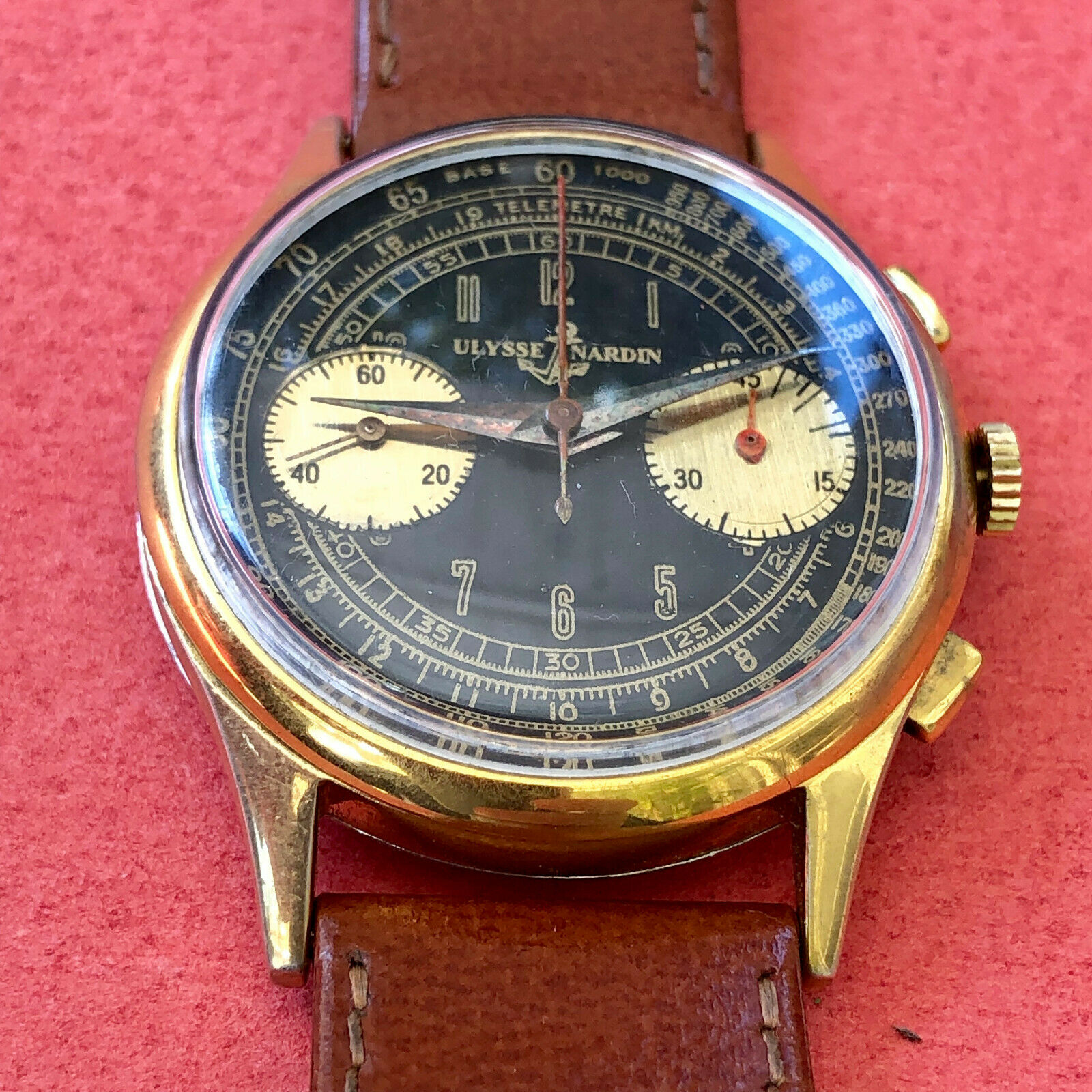 VINT ULYSSE NARDIN CHRONOGRAPH cal Valjoux 22 extremelly big Ca 48