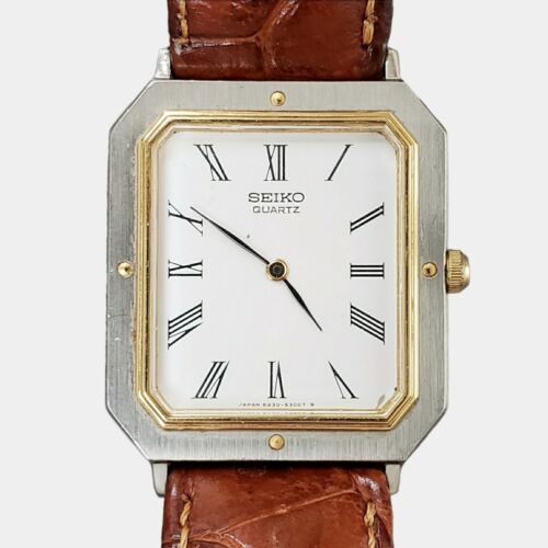 1982 Vintage Seiko Quartz Men's Watch, Thin Rectangular Case, 6430-5150 |  WatchCharts Marketplace