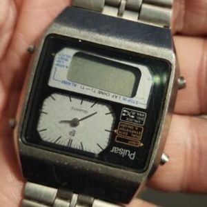 PULSAR Vintage Wristwatch Y651-5030 ANALOG-DIGITAL LCD Alrm 