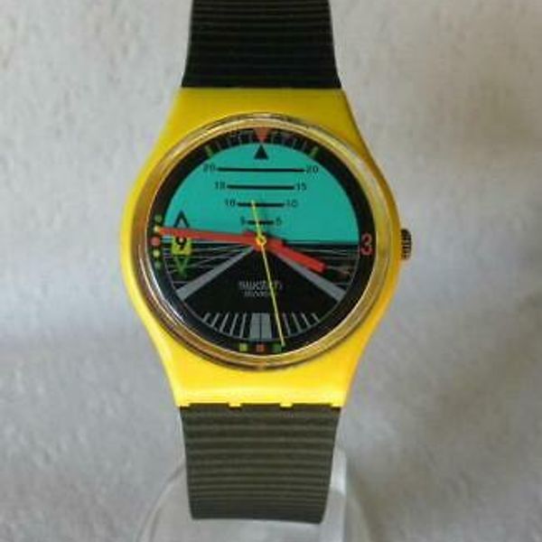 RARE - SWATCH - GJ101 - Follow Me - 1987 - Std Gents Collection - Swiss ...