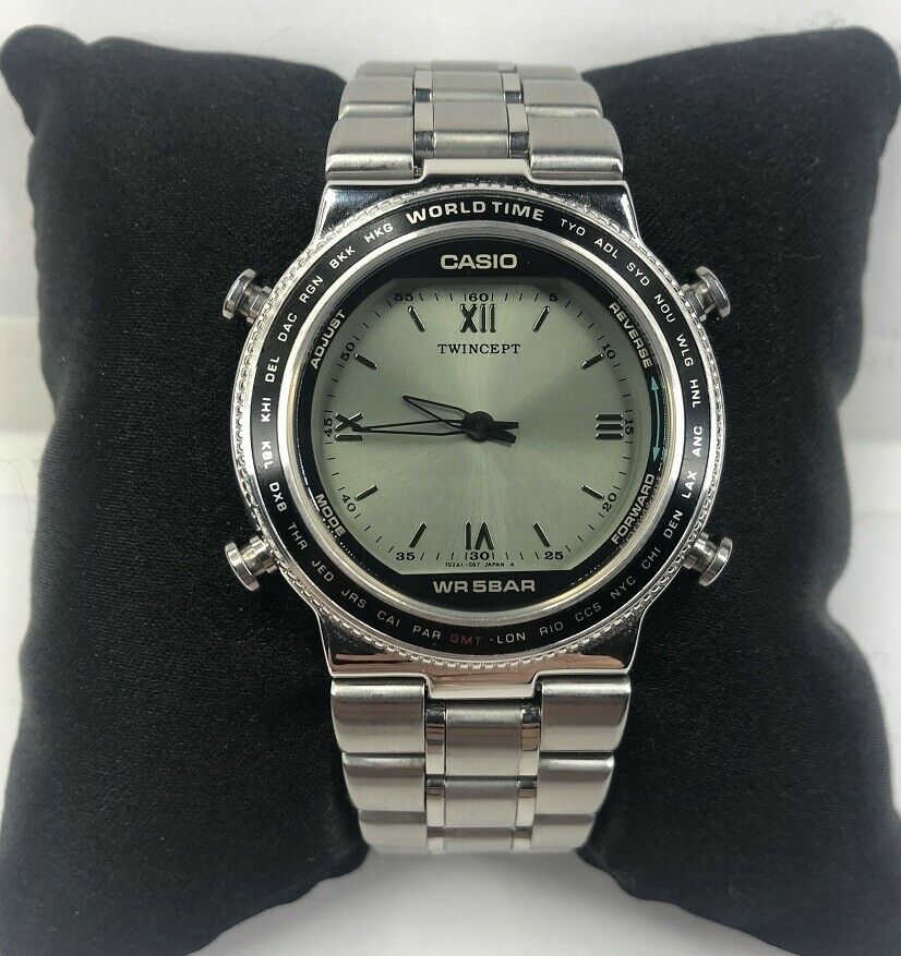 Vintage Casio Twincept World Time Watch 1326 ABX-610 Works Perfectly NOS |  WatchCharts Marketplace