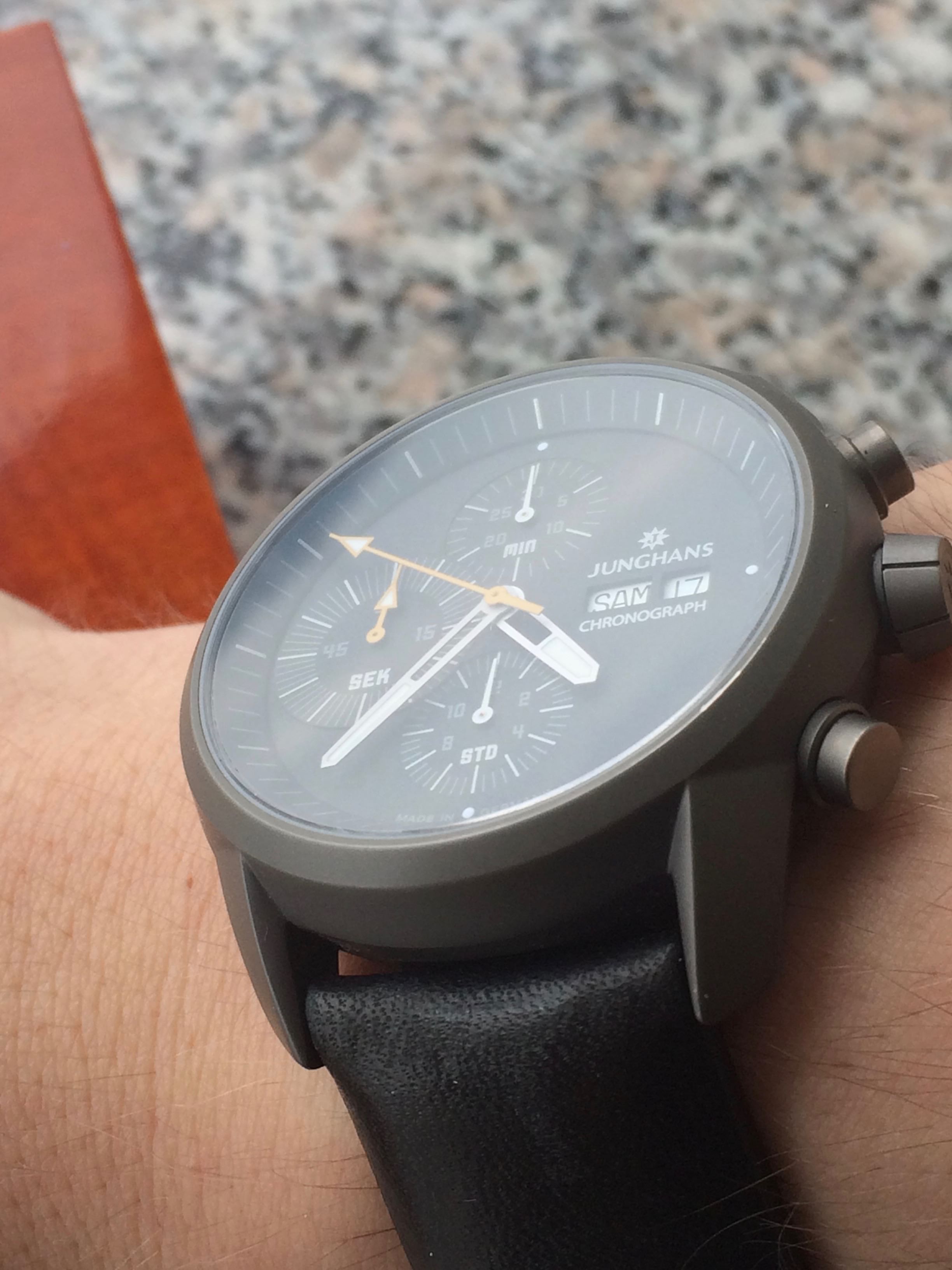 WTS Junghans Vista Titanium chronograph Valjoux 7750 almost