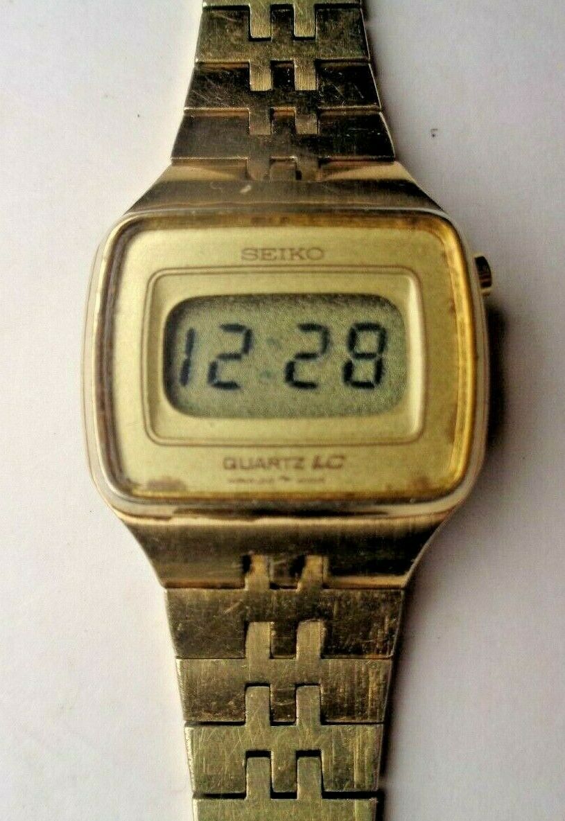 Seiko gold digital clearance watch