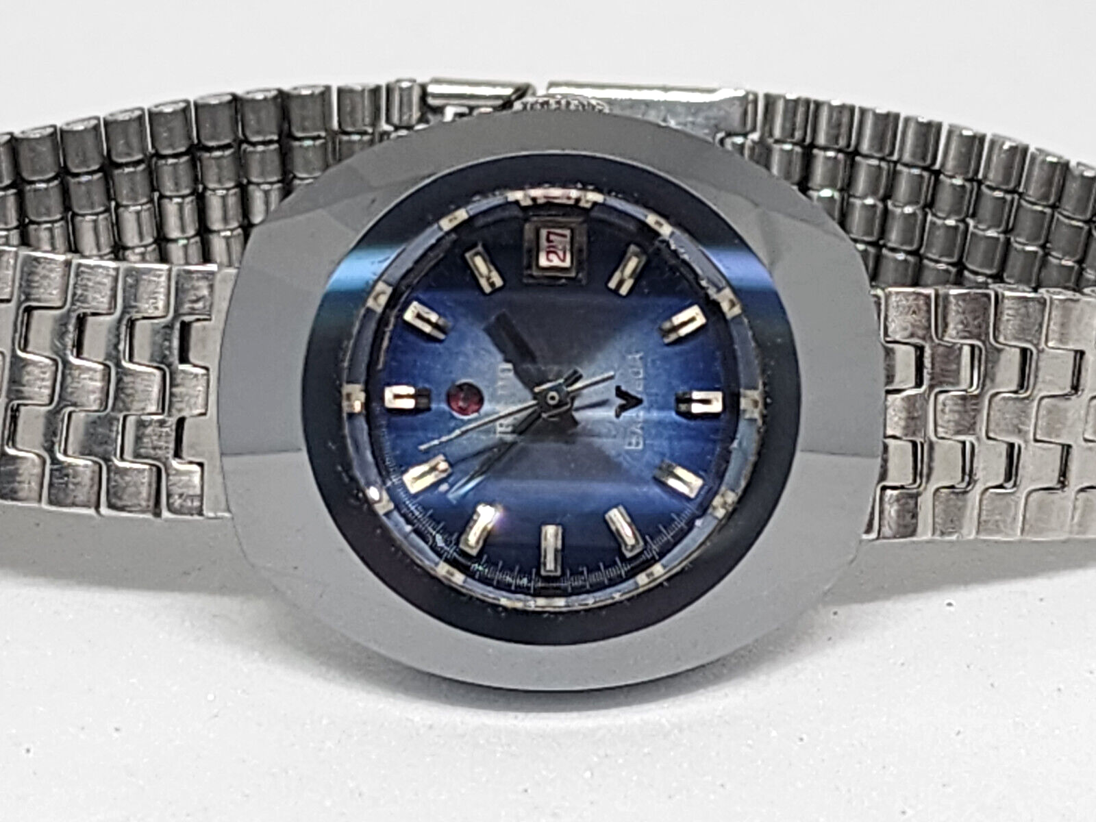 時計 746. RADO BALBOA Aster Vintage Rado Balboa Silver Diastar Automatic Swiss made Lady blue