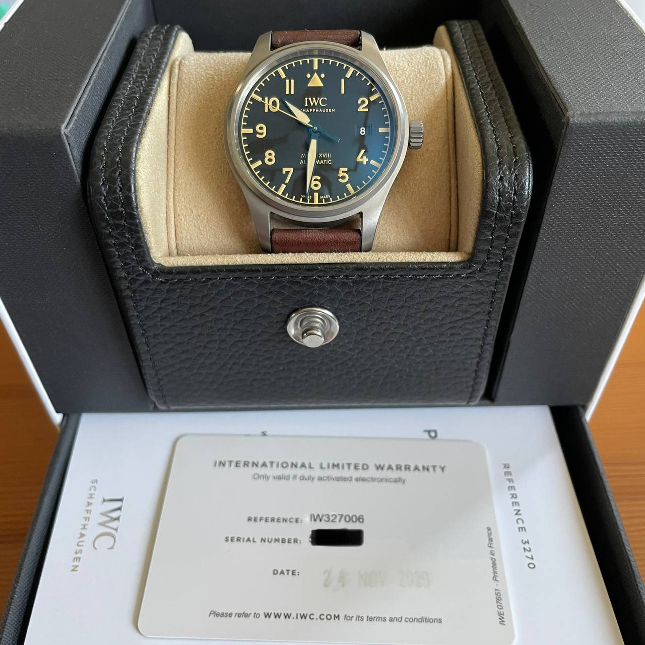 3 750 USD WTS Mint IWC Pilot Mark XVIII Heritage 40mm Titanium